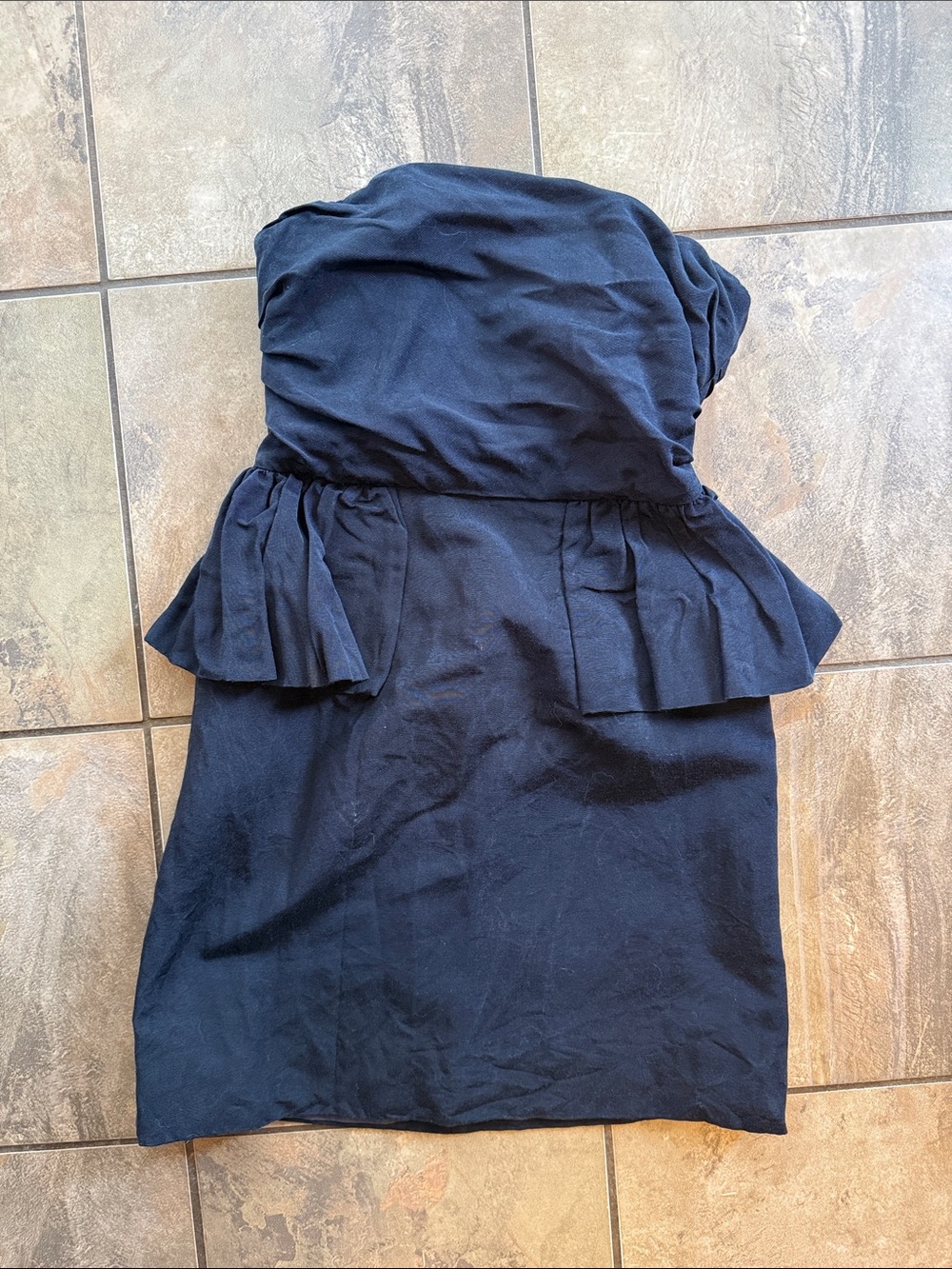 Marc by Marc Jacob’s Navy Strapless Peplum Dress